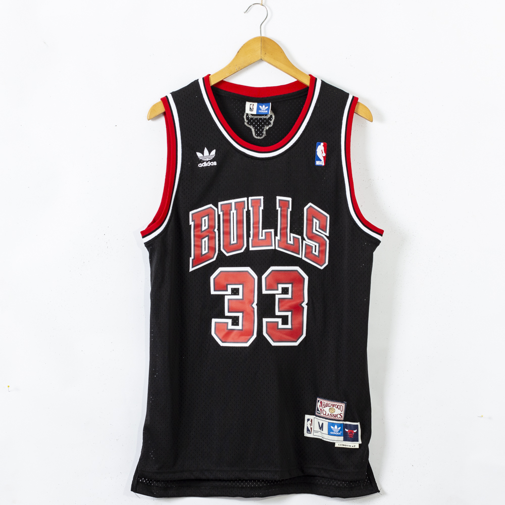 Men Chicago Bulls 33 Pippen Black NBA throwback Jerseys